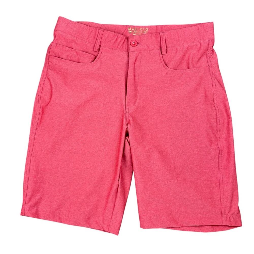 Maelreg Performance Proflex Golf Shorts Mineral Red Size 32 NWT